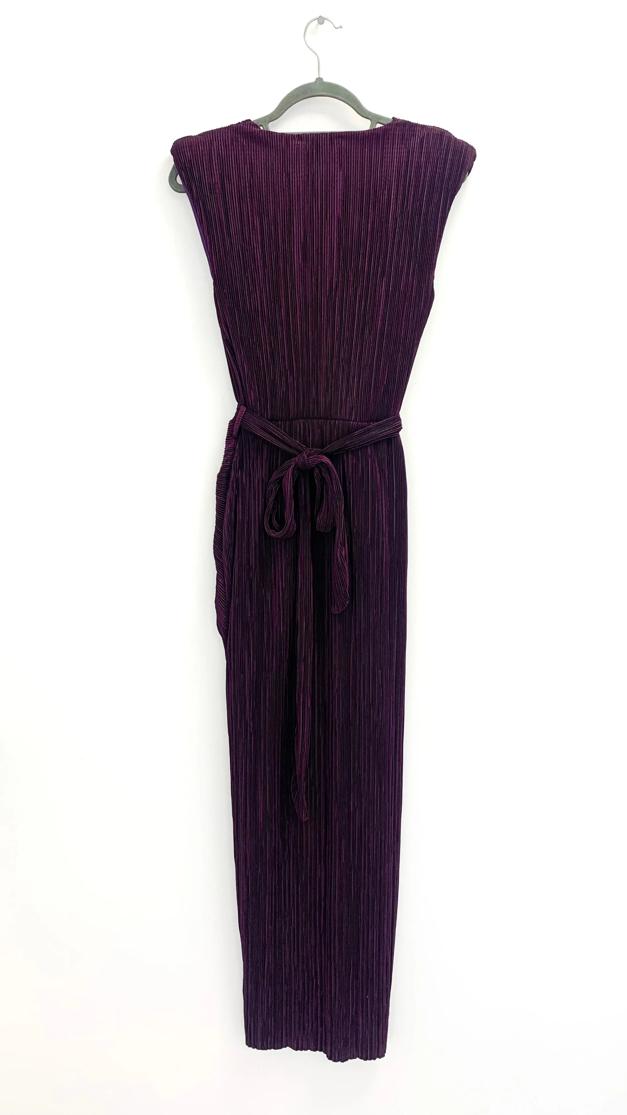 5-A1942 Dark Purple Elena Ruched Dress