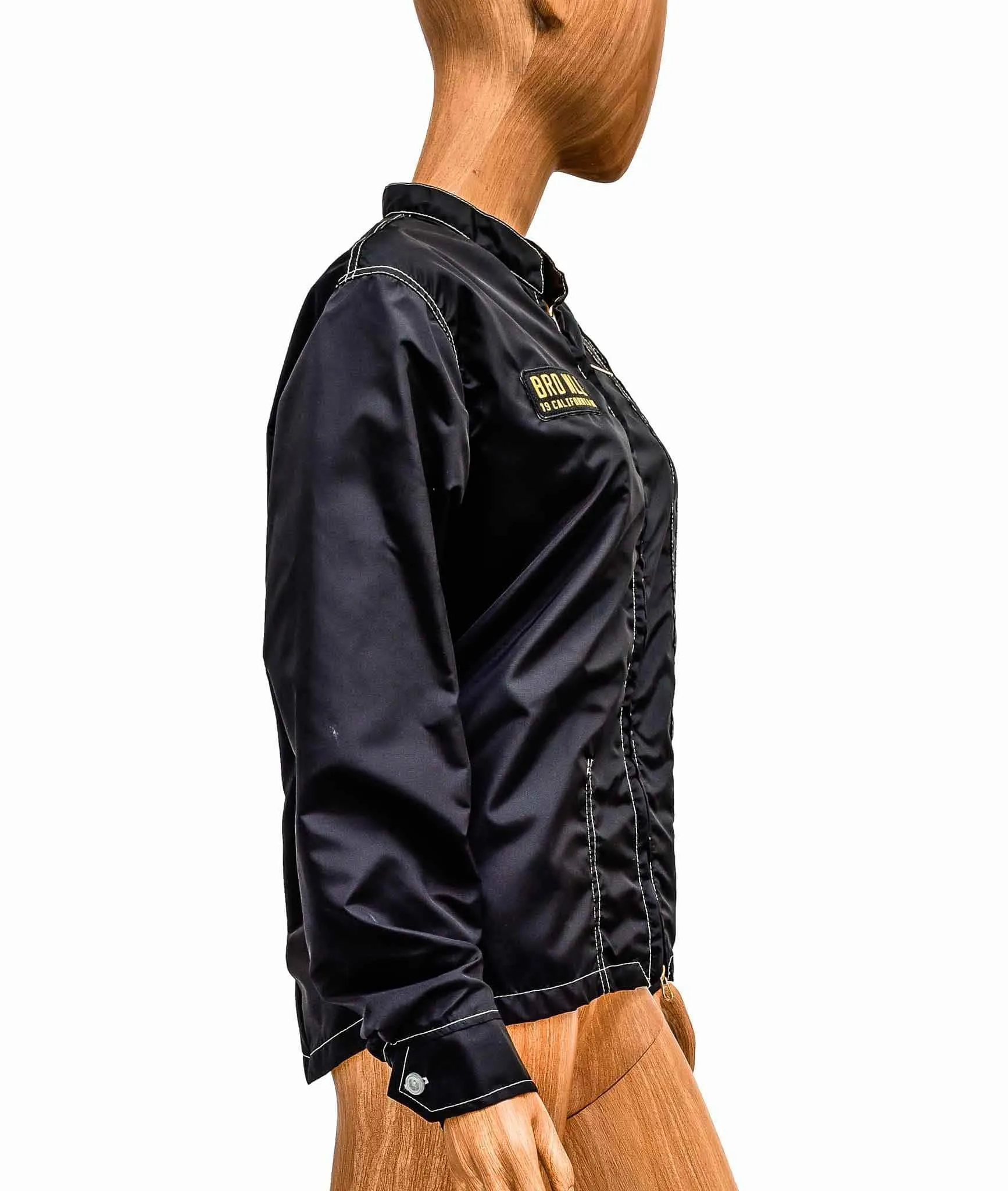 Cropped Trench Jacket with Patch
