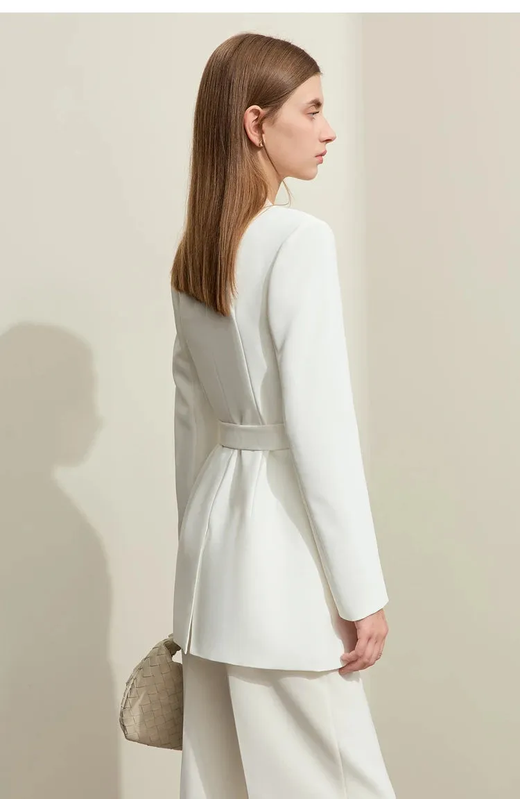 Double-Breasted Women's Slim Blazers