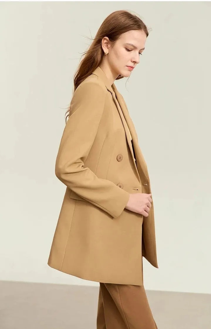 Double-Breasted Women's Slim Blazers