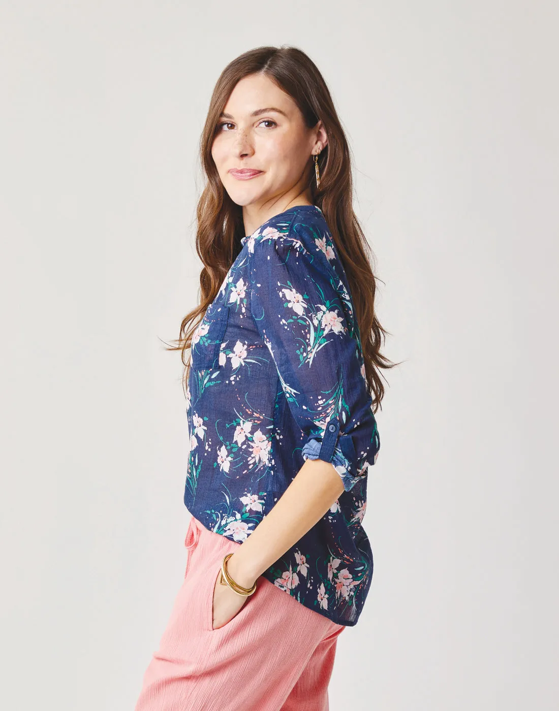 Dylan Gauze Shirt: Bouquet - FINAL SALE