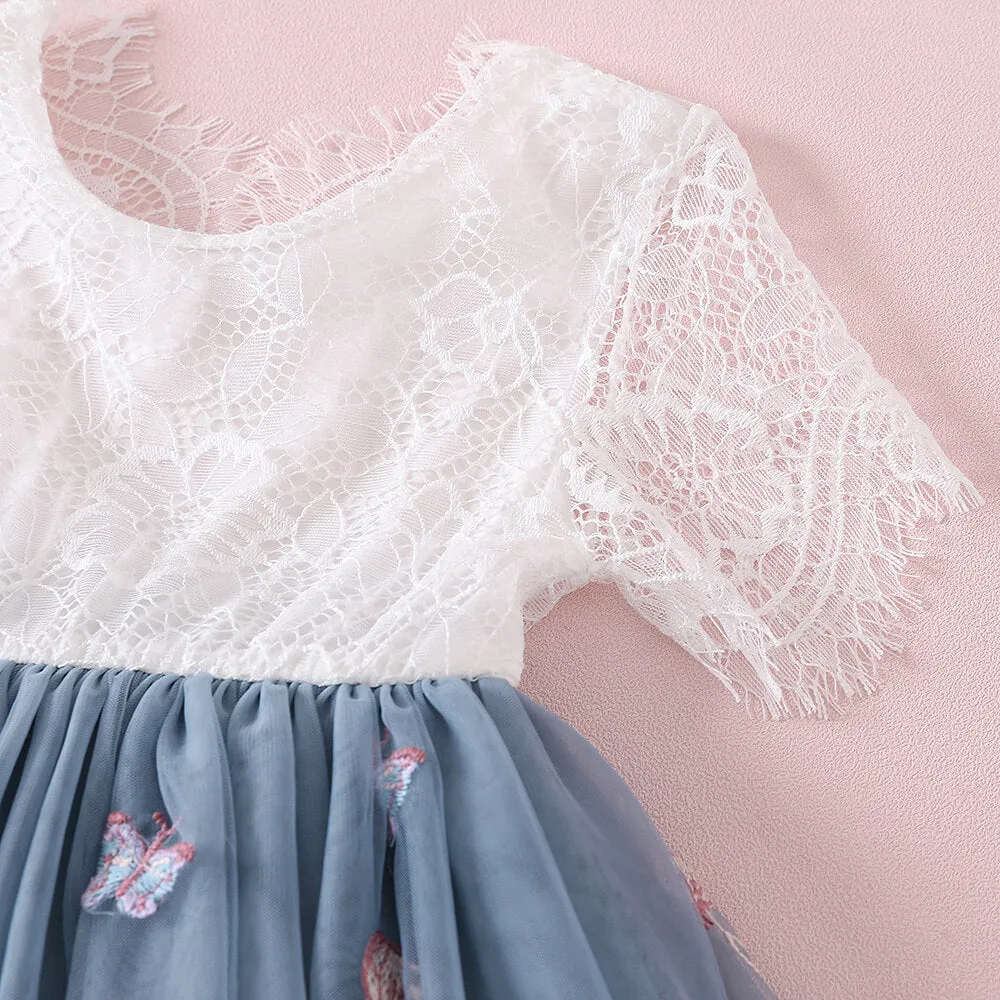 Enchanted Dress - Dusty /White Lace