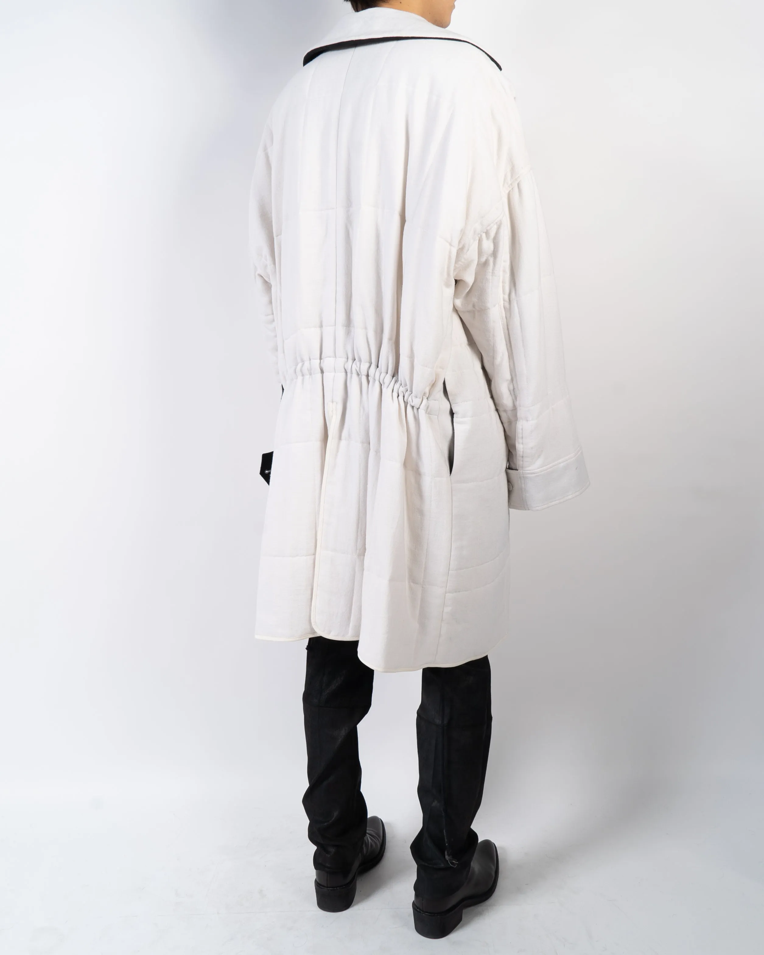 FW17 Oversized White Quilted Coat Sample