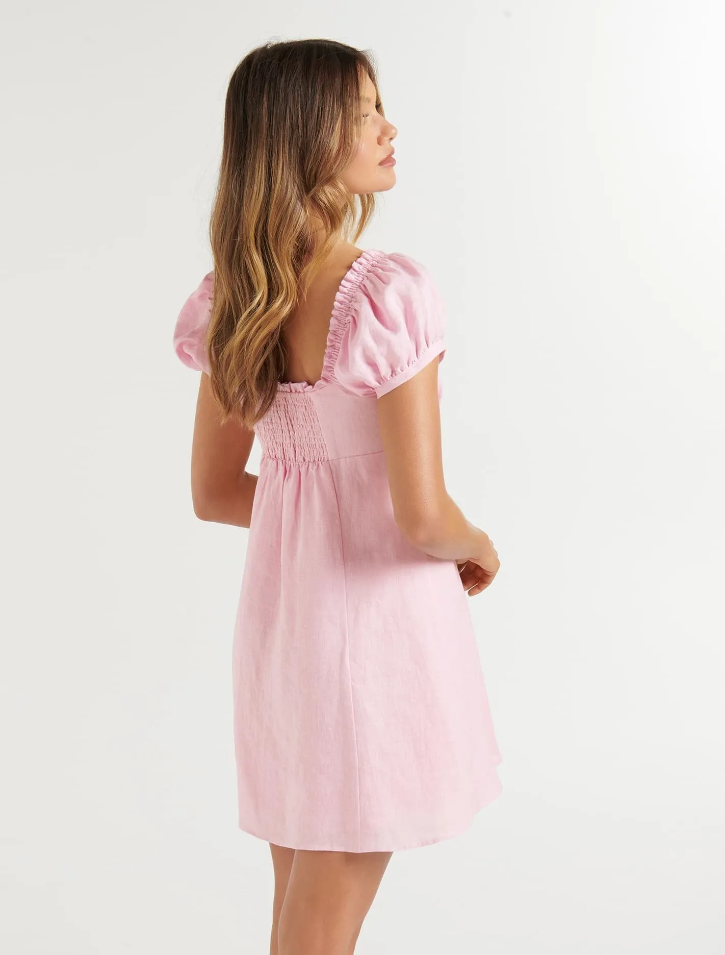 Grace Linen Mini Sun Dress