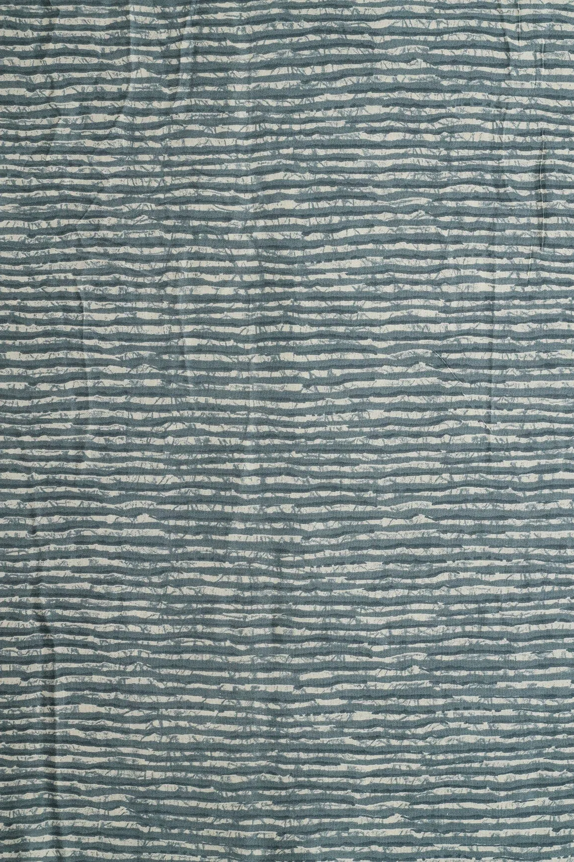 Grey And Cream Stripes Print On Pure Rayon Fabric