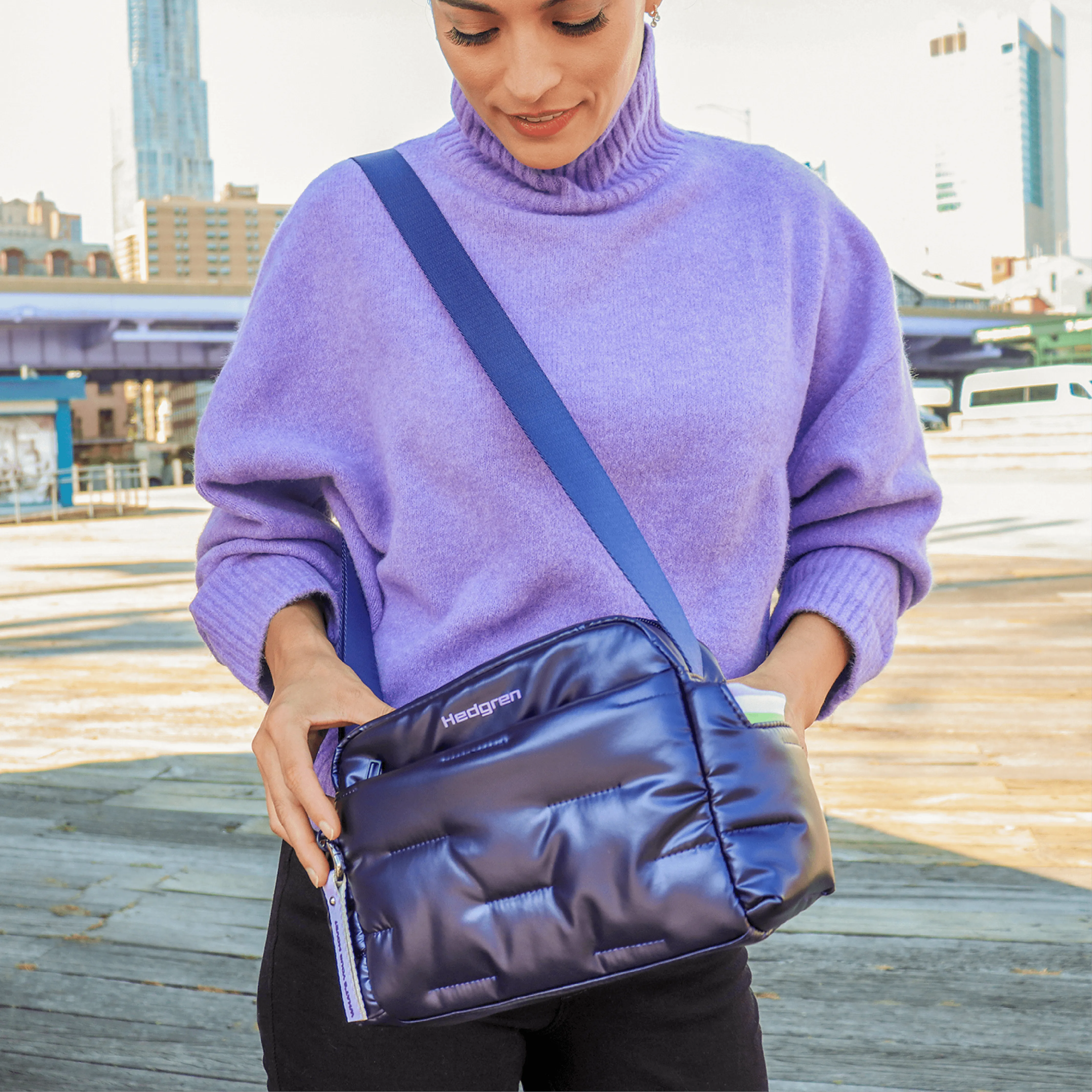 Hedgren Cozy Shoulder Bag Deep Blue