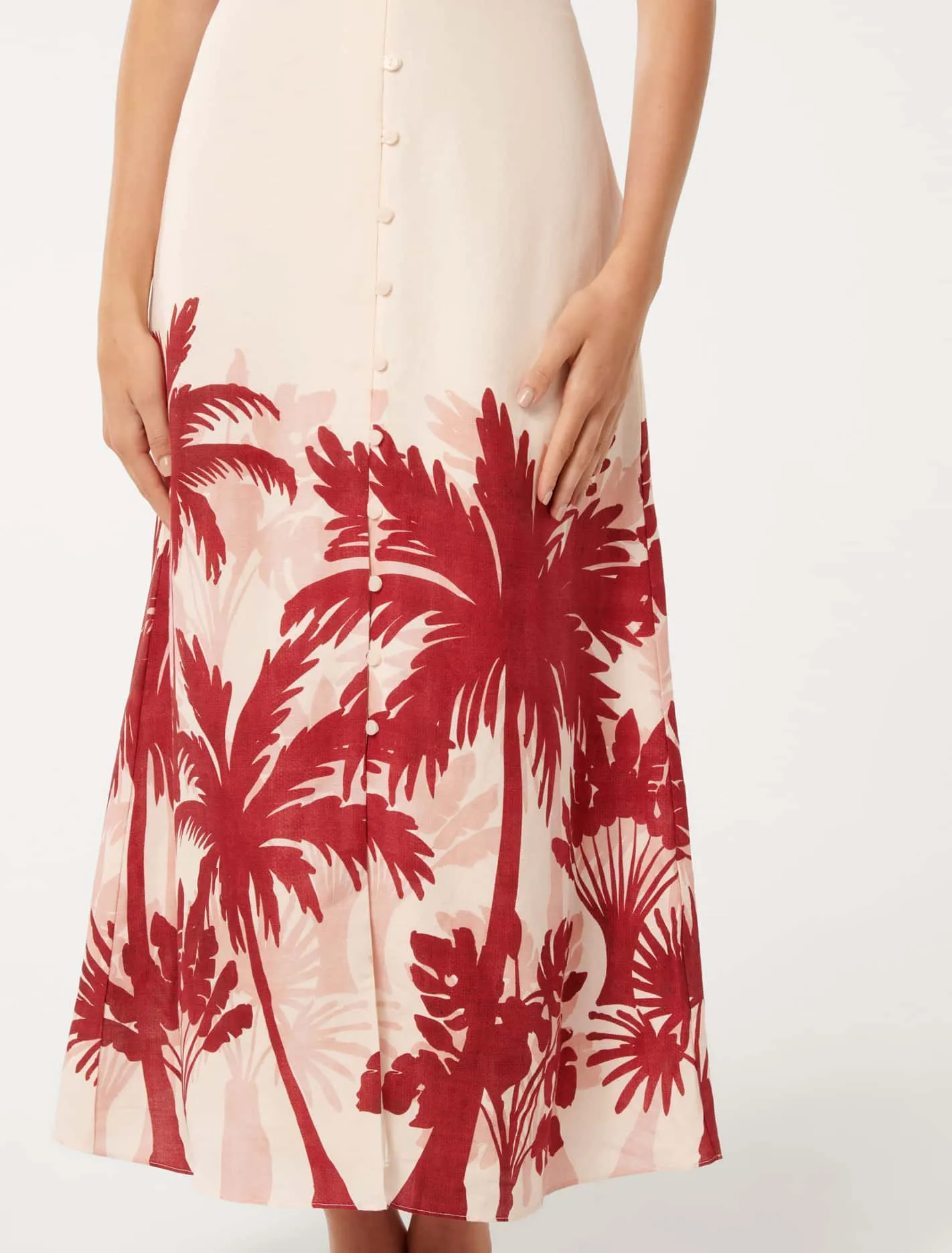 Jaz Printed Linen Midi Dress
