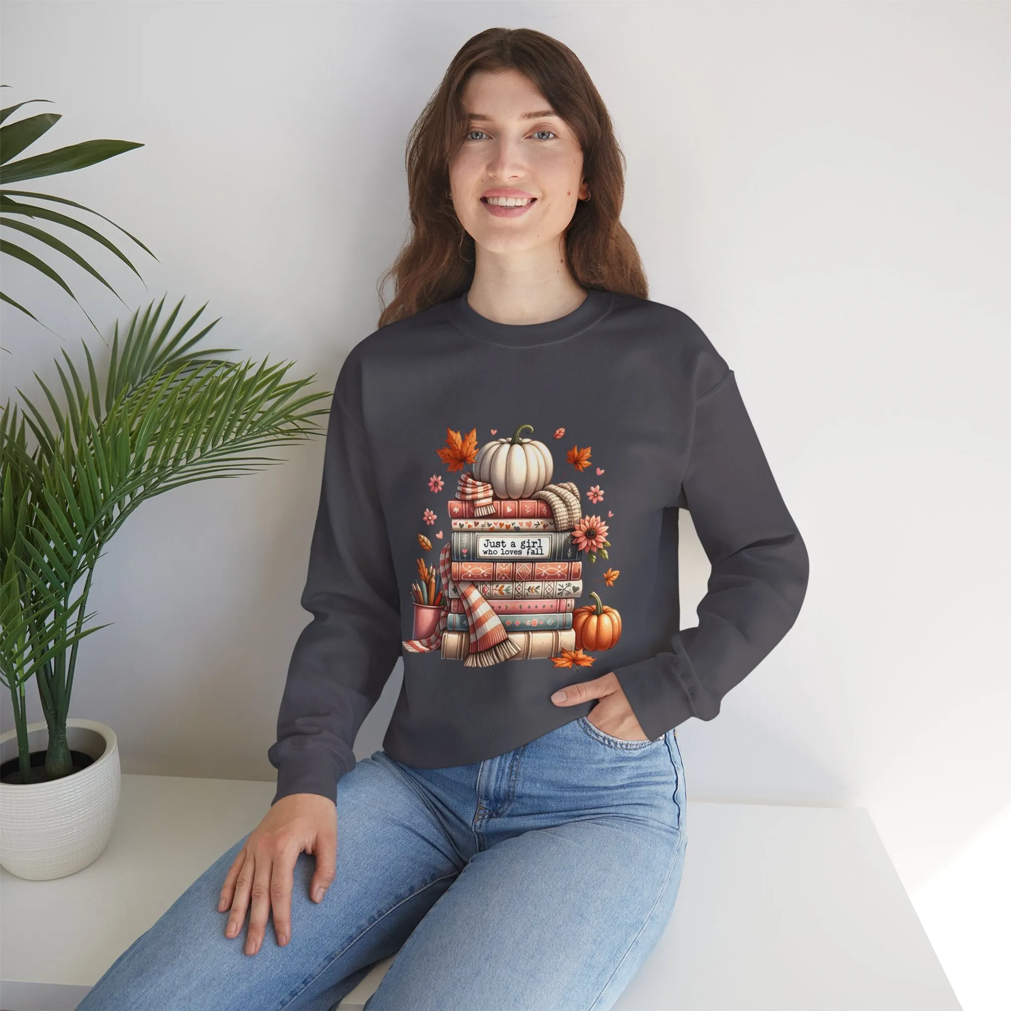 Just a Girl who Loves Fall Crewneck Sweatshirt