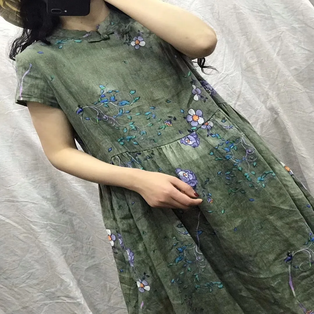 Kira Floral Chinese Dress