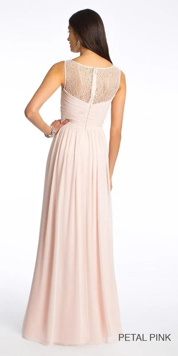Lace Illusion Neckline Dress - Missy
