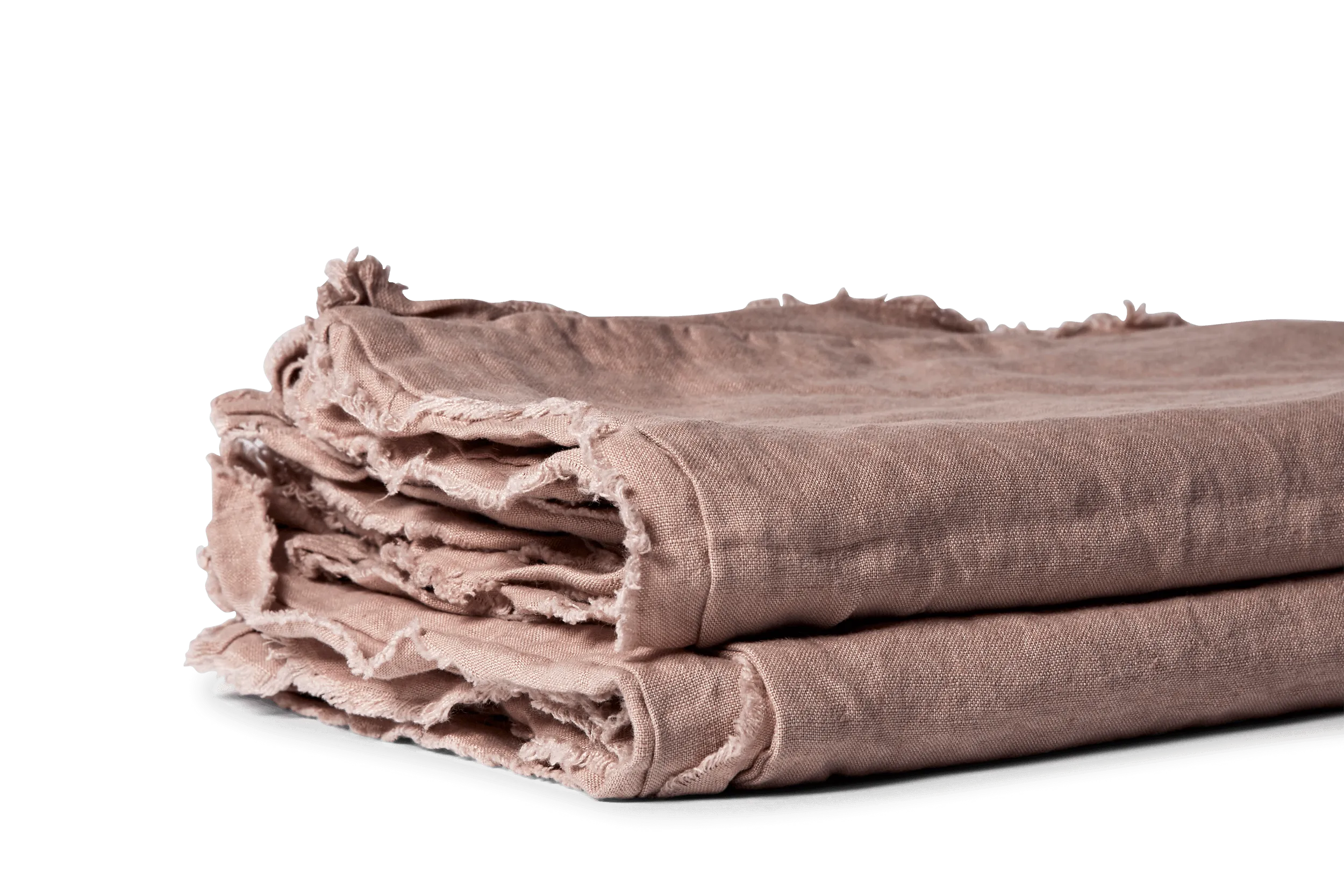 LINEN DUVET SET DUSTY ROSE