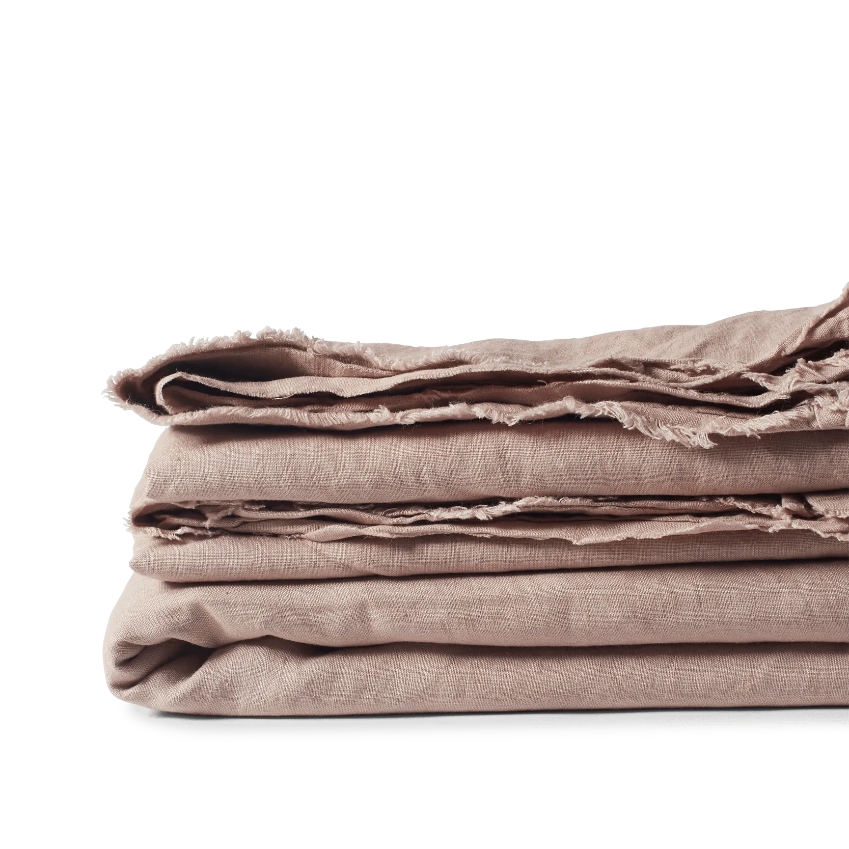 LINEN DUVET SET DUSTY ROSE