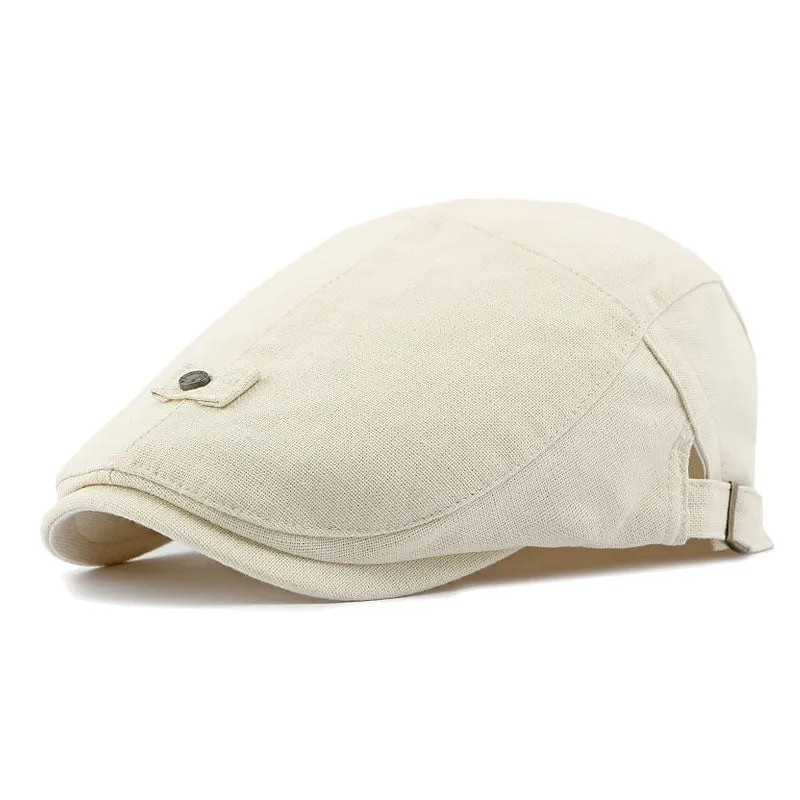Men's Casual Outdoor Breathable Linen Beret 20746761M