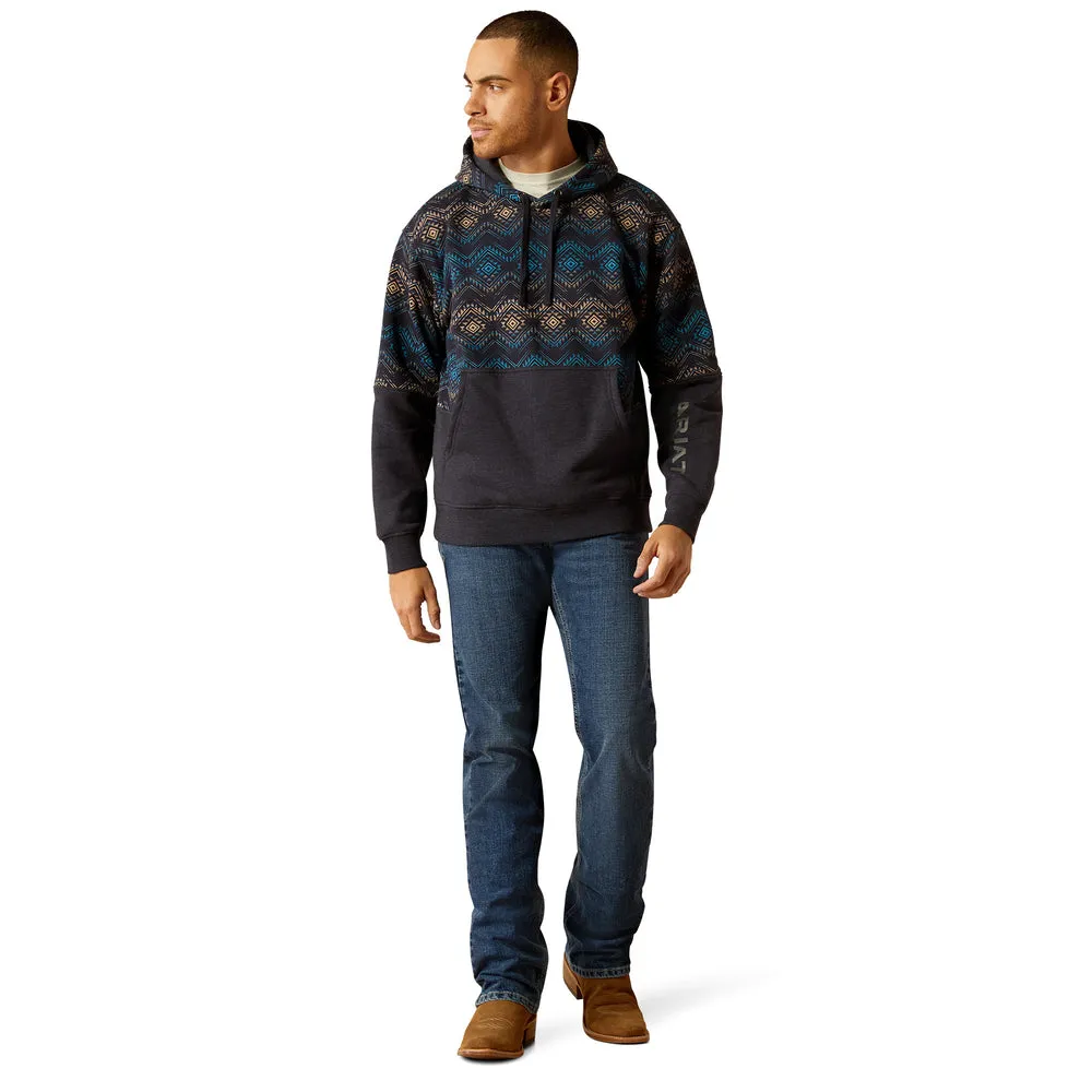 Men's Color Block Hoodie in Navy by Ariat 10052449