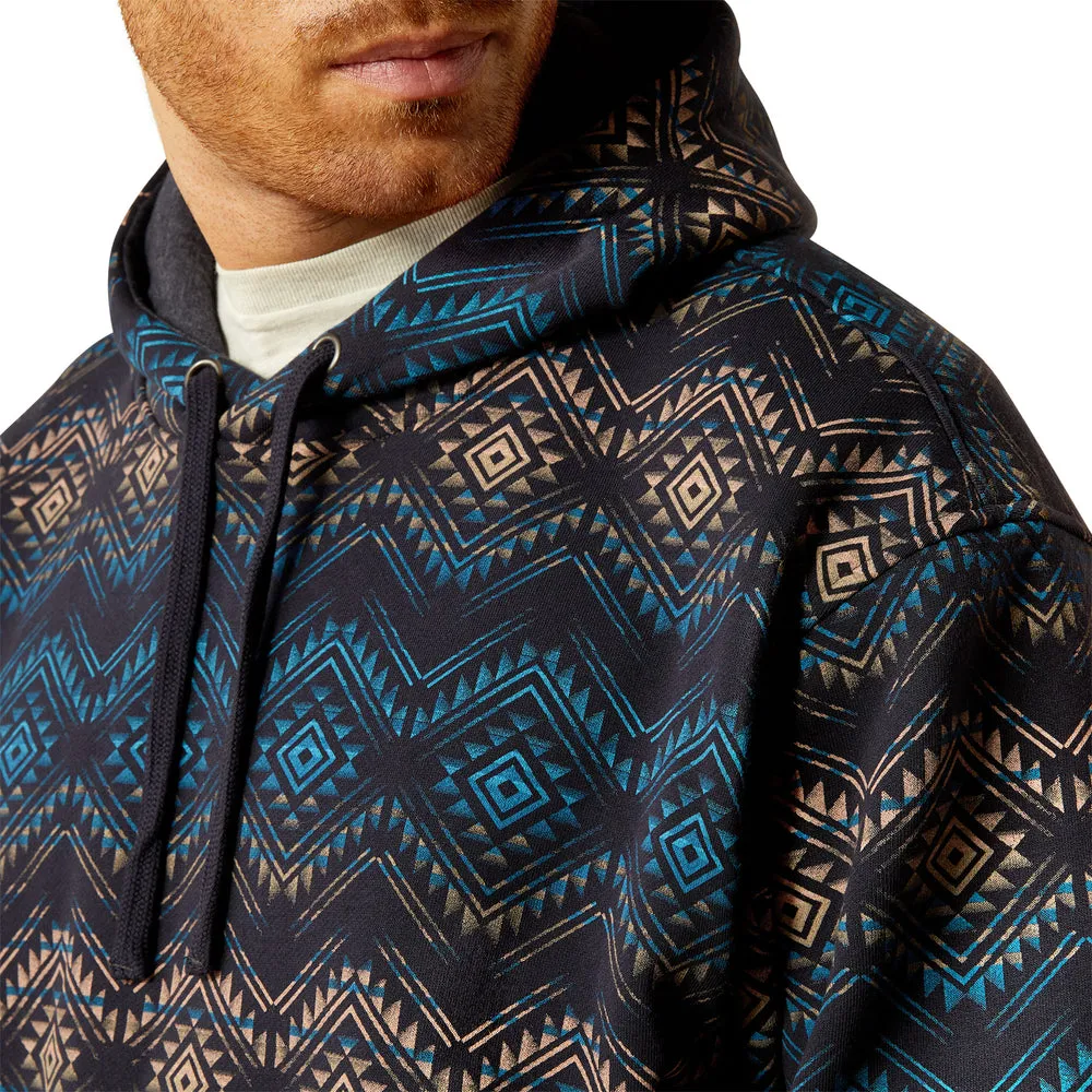 Men's Color Block Hoodie in Navy by Ariat 10052449