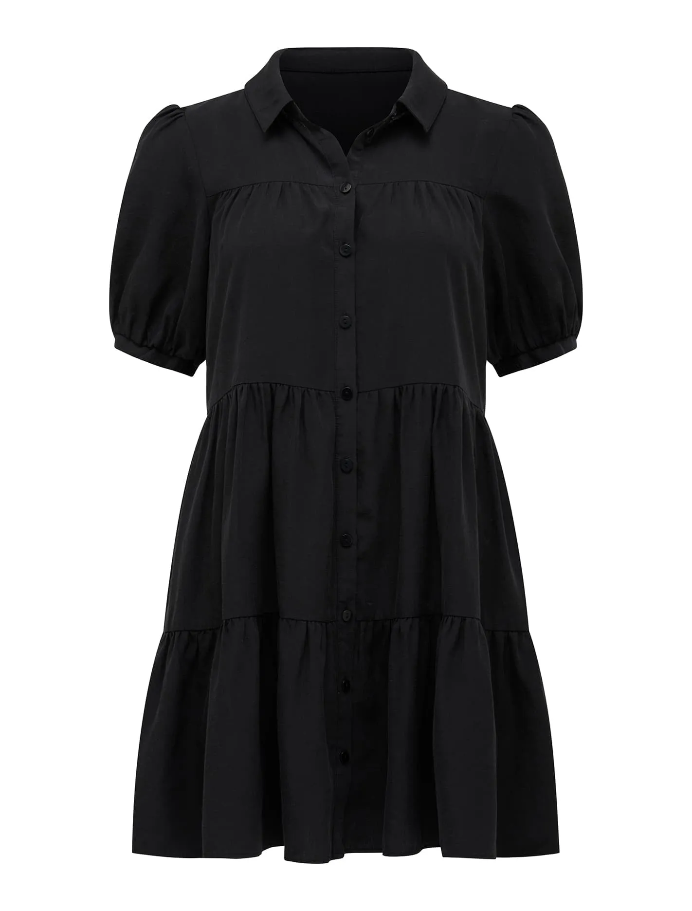 Monica Short Sleeve Tiered Smock Dress