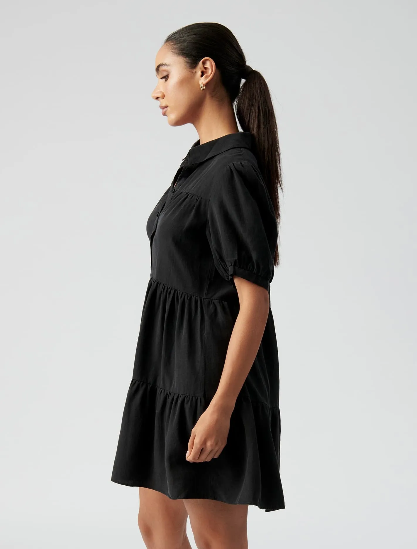 Monica Short Sleeve Tiered Smock Dress