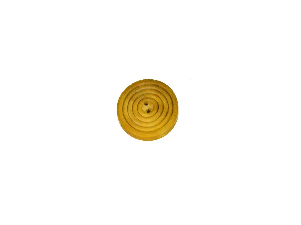 Mustard Fancy Geometric 2 Hole Wooden Buttons - 60L