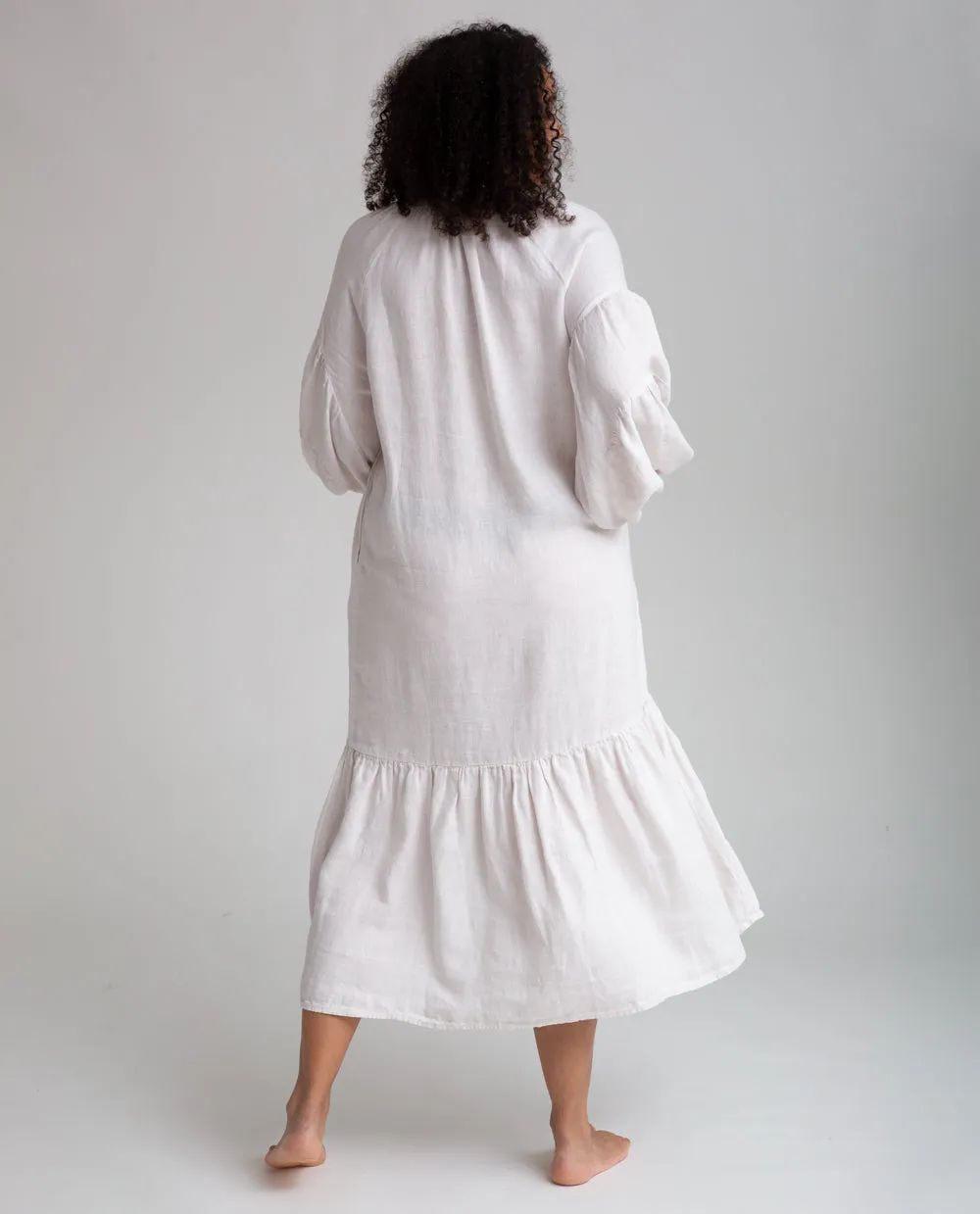 Odessa Linen Dress In Perfectly Pale