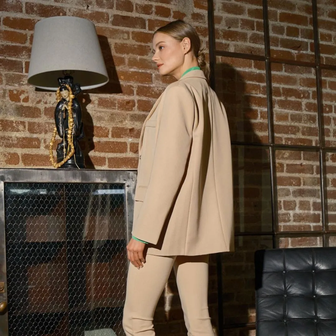 Oversized Blazer (Taupe)