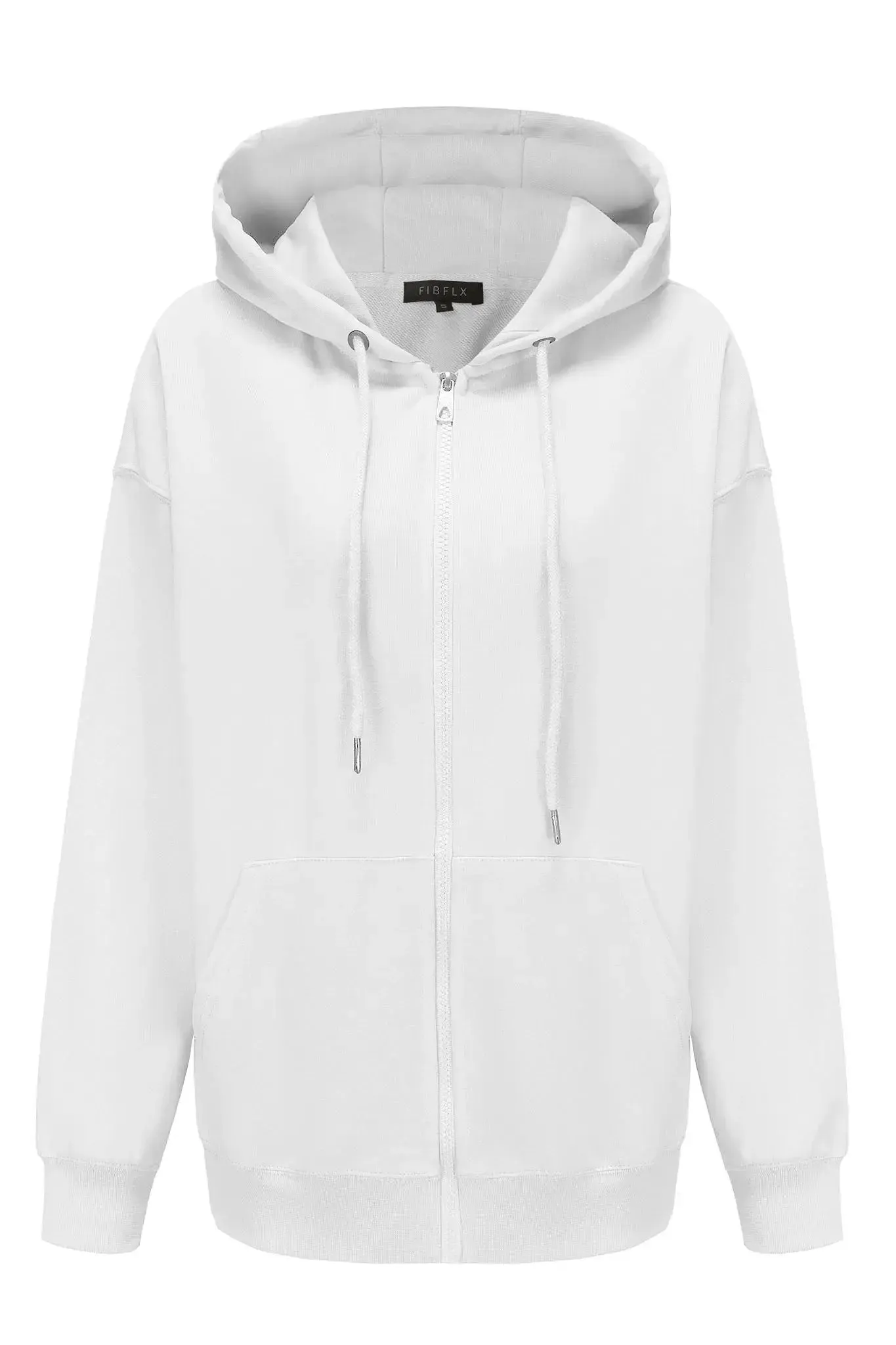 Oversized Zip Hoodie in French Terry