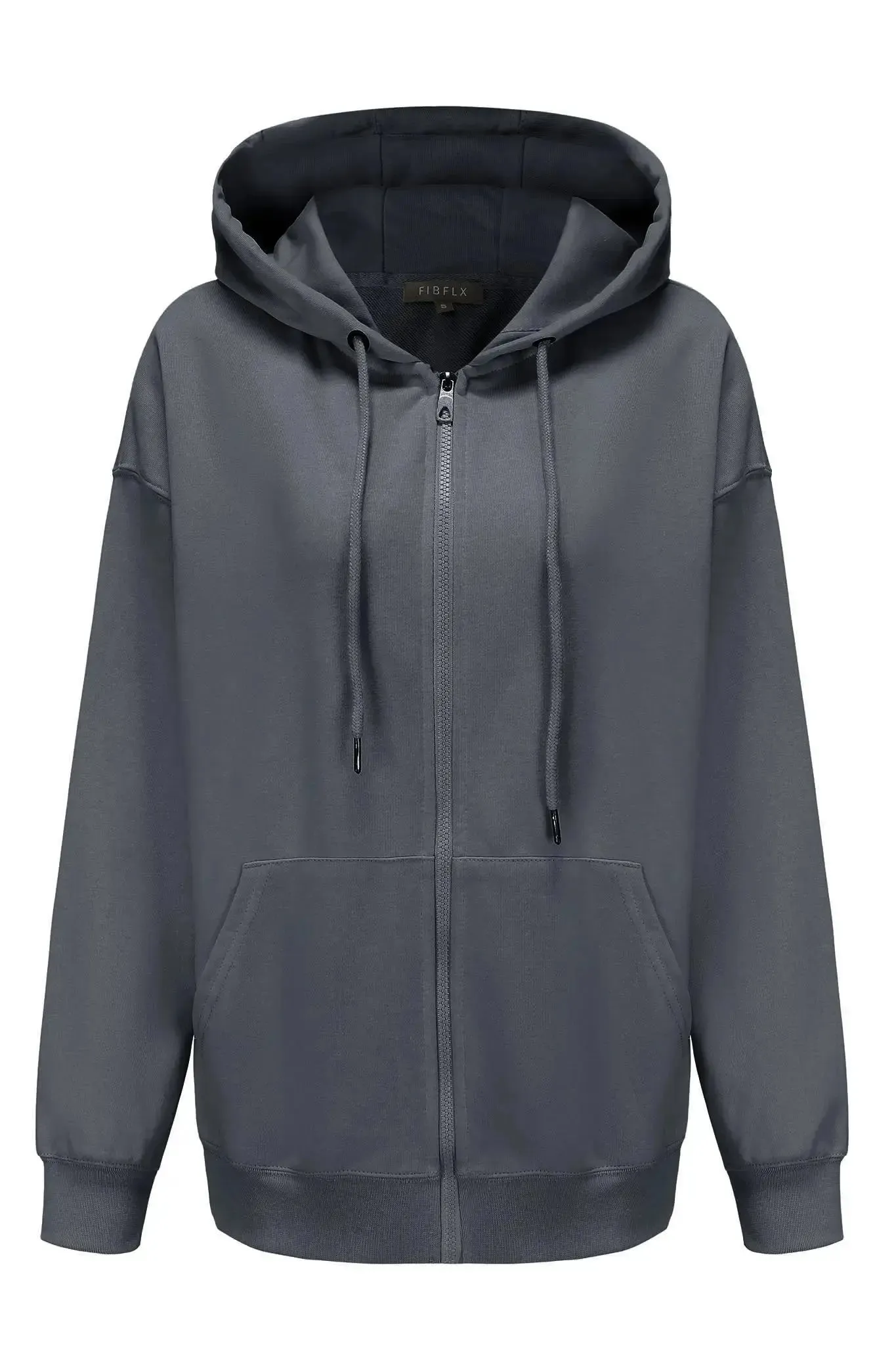 Oversized Zip Hoodie in French Terry