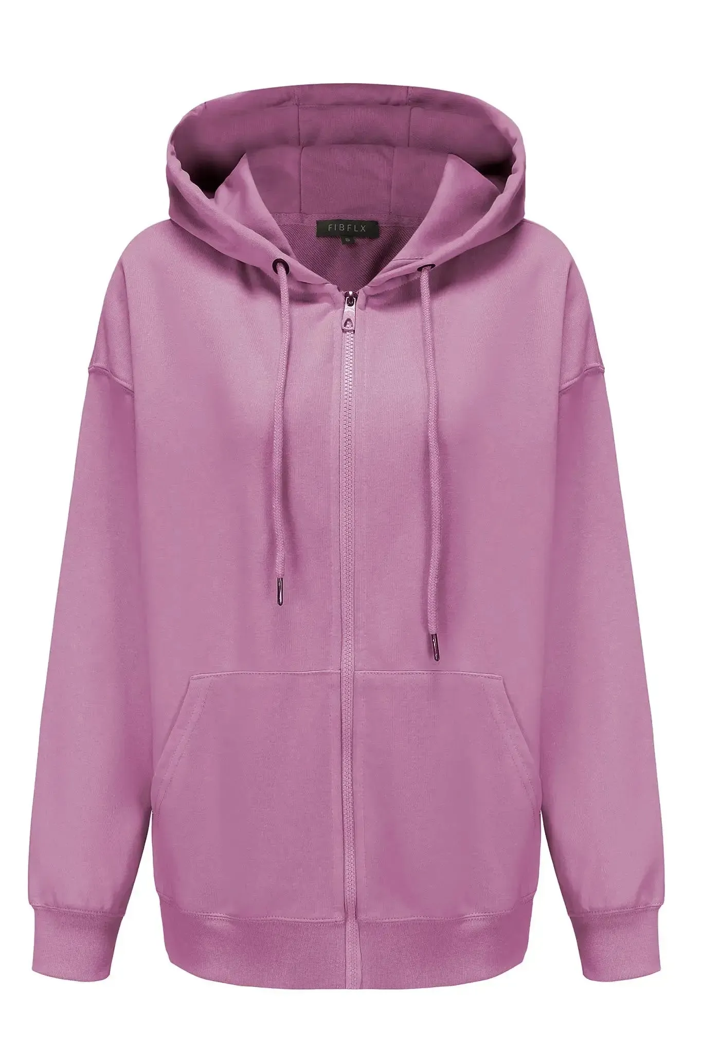 Oversized Zip Hoodie in French Terry