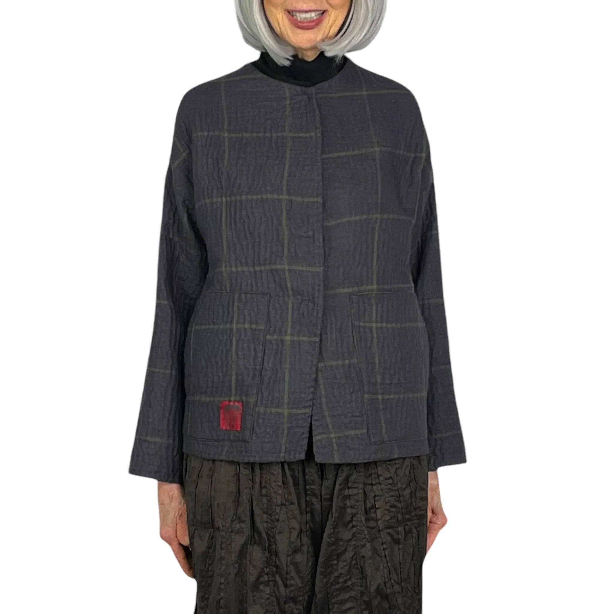 QUILTED CREW NECK SHORT JACKET