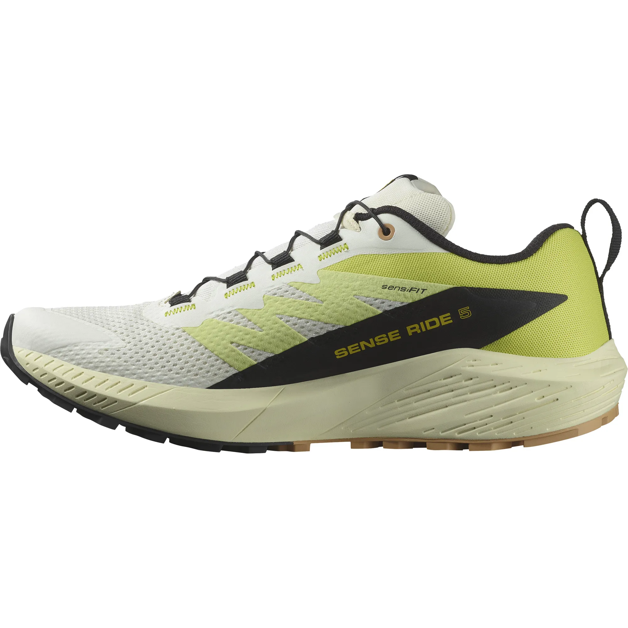 Salomon Men&#x27;s Sense Ride 5 Vanilla Ice/Sulphur Spring/Black | Buy Salomon Men&#x27;s Sense Ride 5 Vanilla Ice/Sulphur Spring/Black here | Outnorth