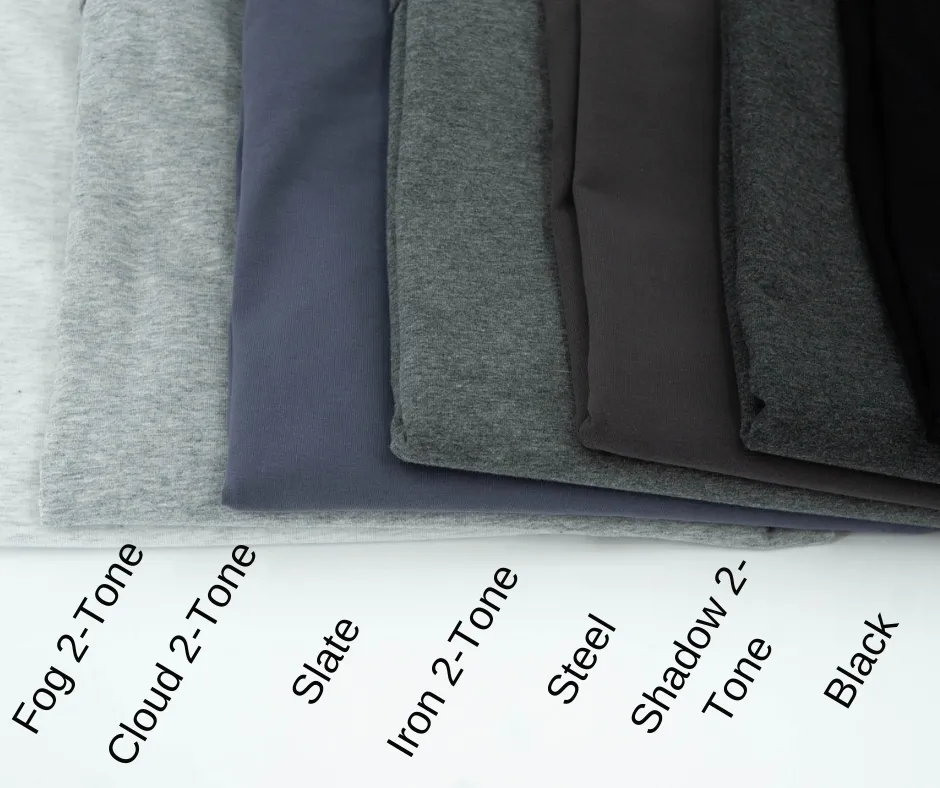 Steel - LUXE Solids Jersey Knit - 1/2 Metre