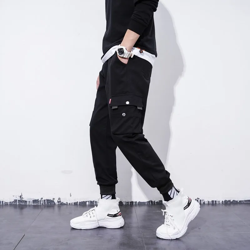 Summer Thin Cargo Pants Trendy Stylish Green Loose Sport Pants