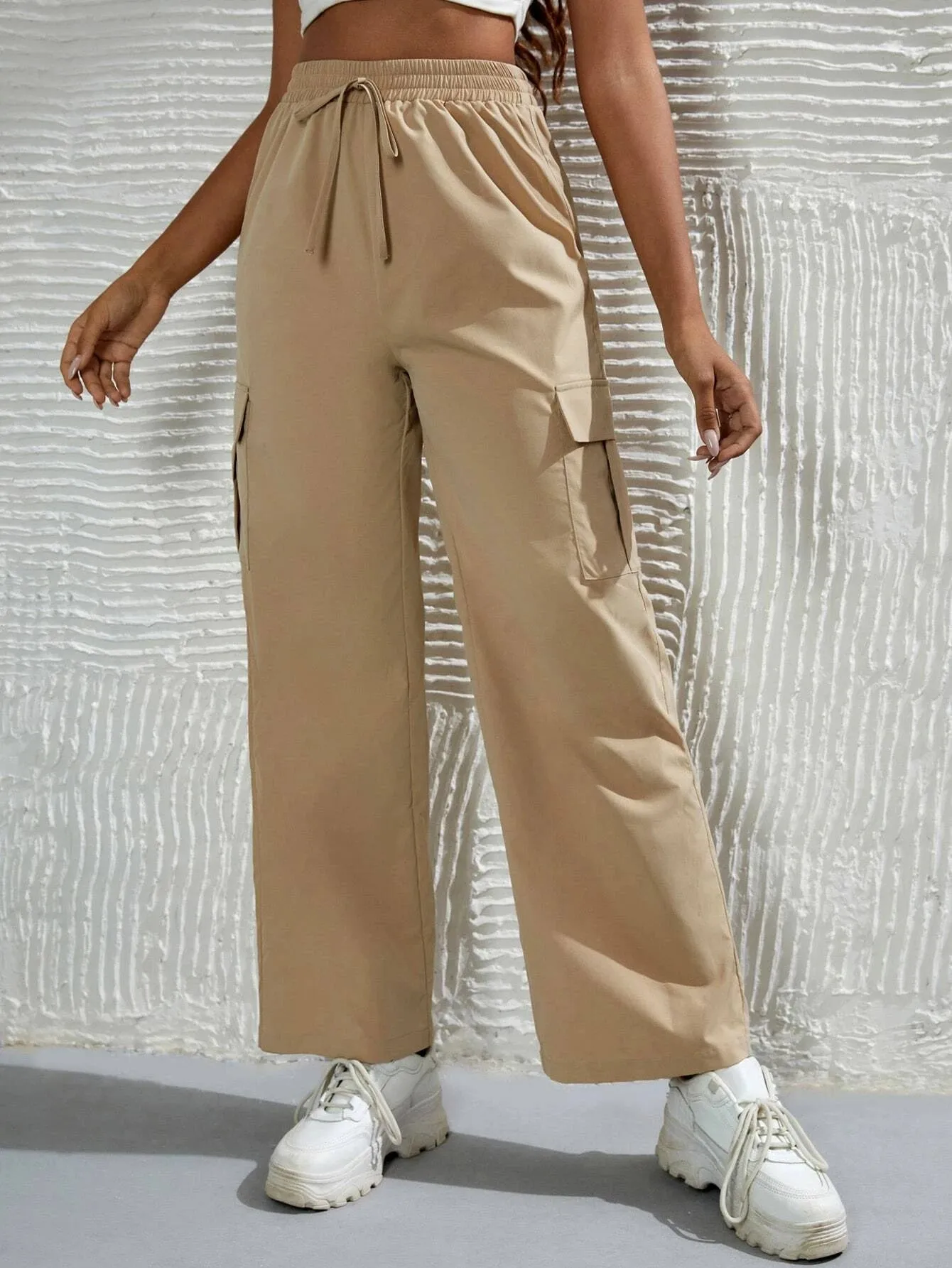 Tie Flap Pocket Cargo Pants