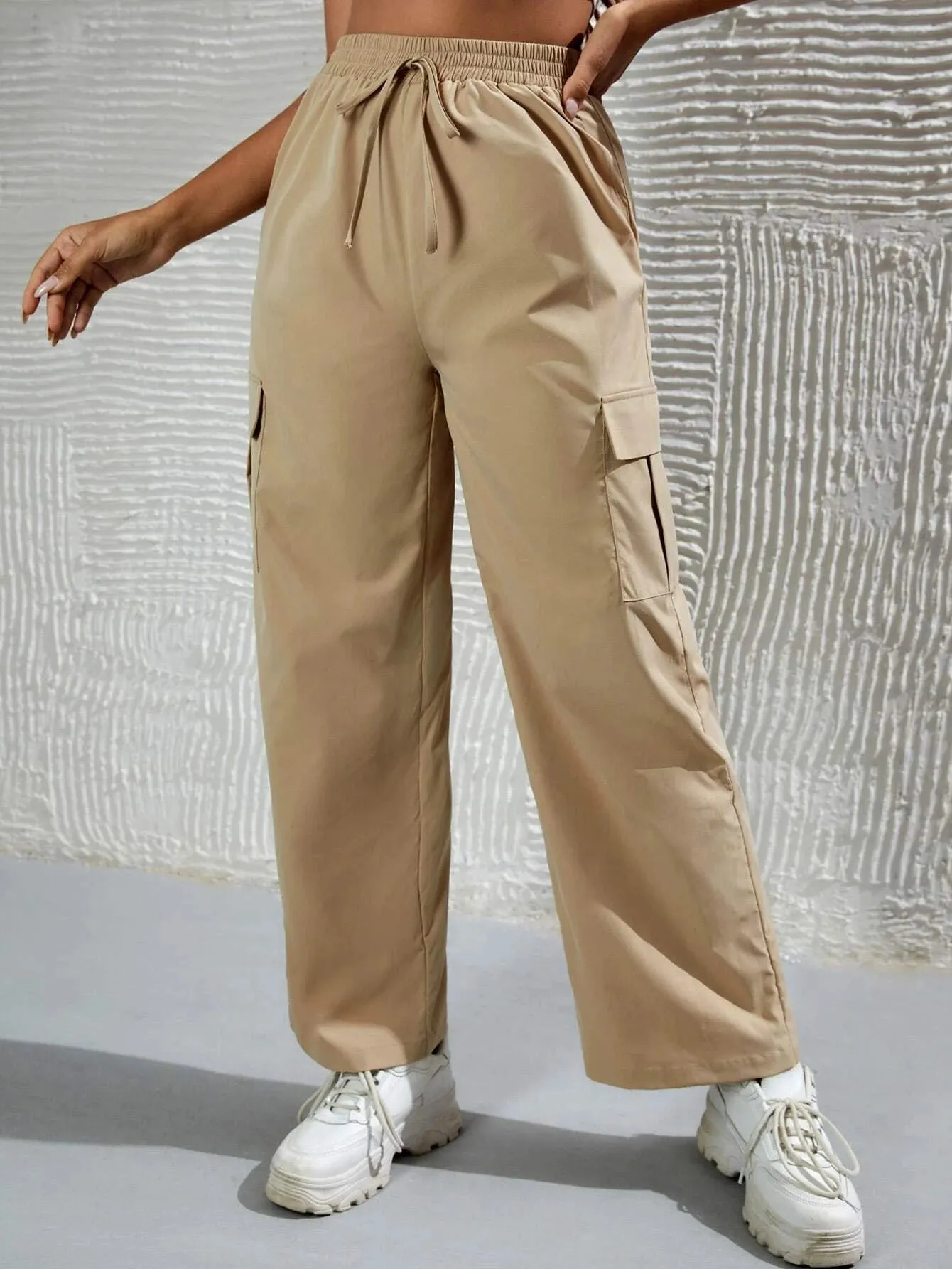 Tie Flap Pocket Cargo Pants