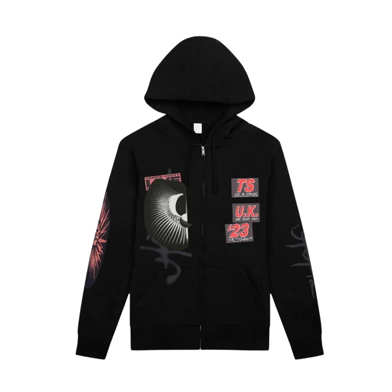 Travis Scott Summer Run 2023 Zip-Up Hoodie - Black (London)
