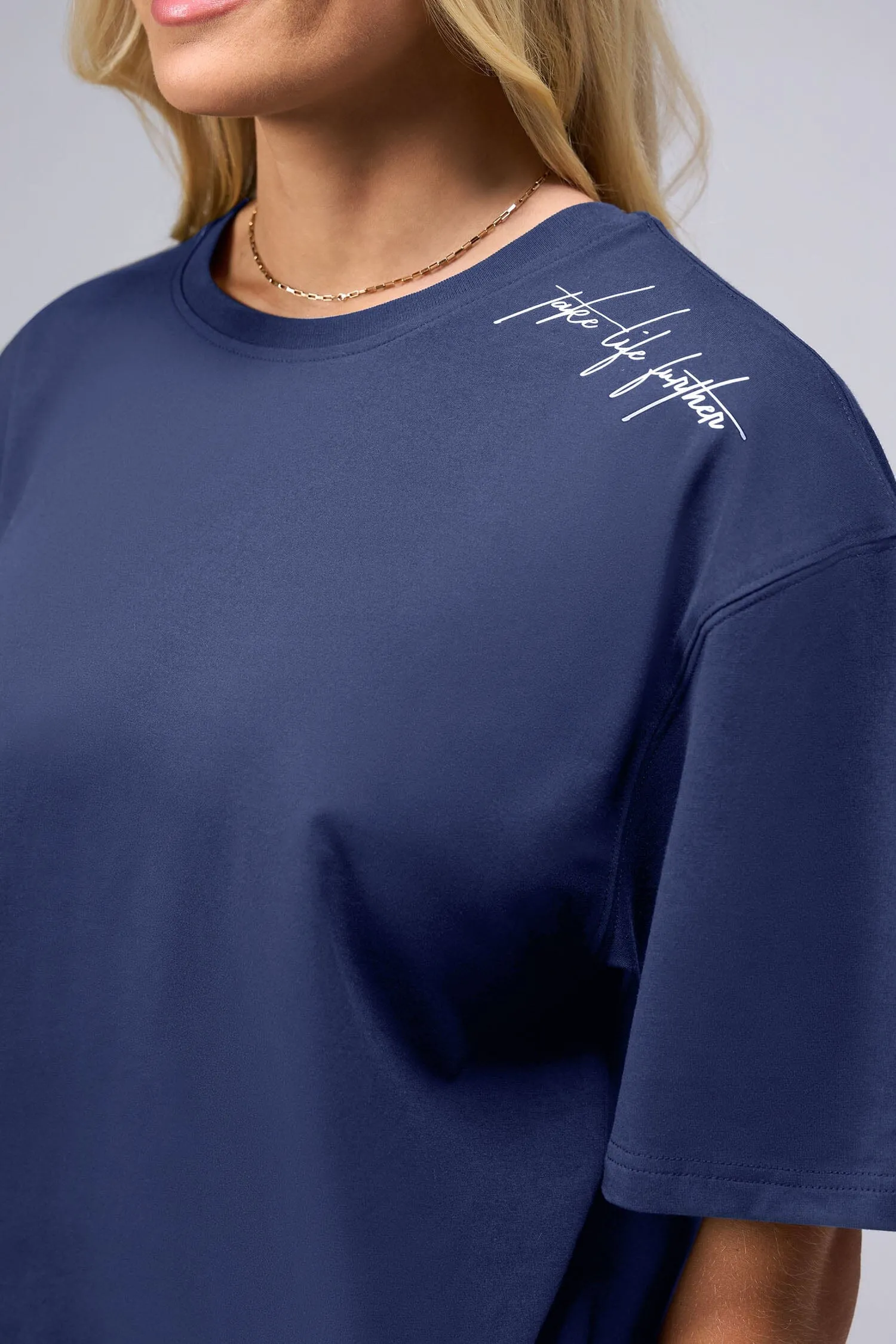 Unisex Script Cotton Luxe Oversized Tee