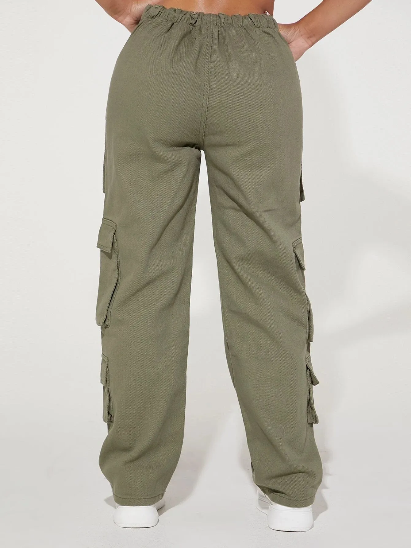 V Waist Flap Pocket Cargo Jean