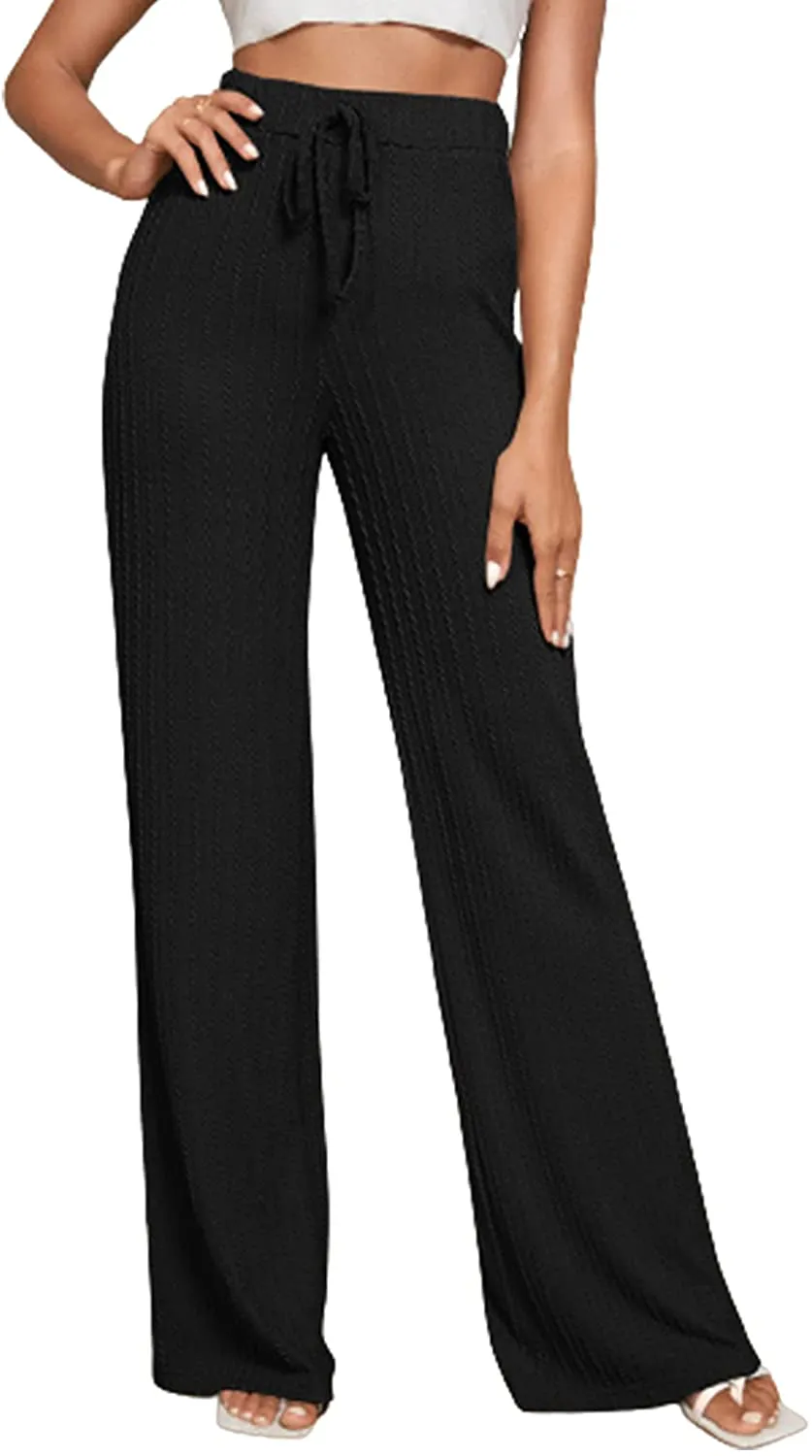 WDIRARA Women's Snakeskin High Waist Casual Flare Bell Bottom Stretch Long Pants