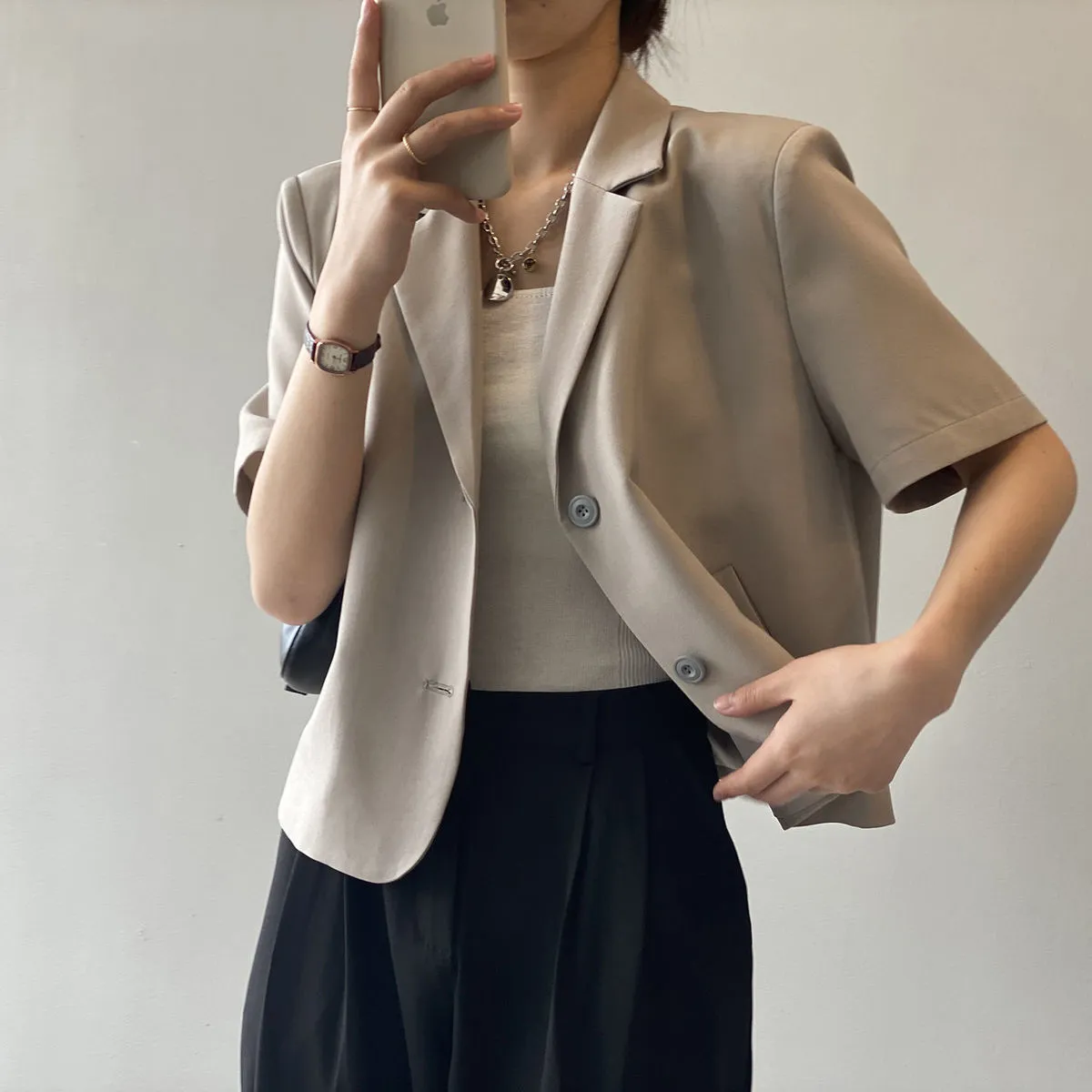 Wjczt Blazers Women S-4XL Solid Office Lady Chic Summer Fashion Single Breasted Casual Popular Crops Basic Ulzzang Notched Outwear New