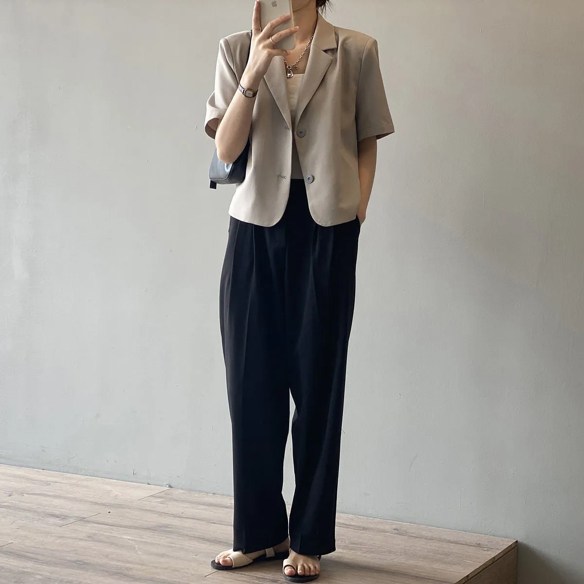 Wjczt Blazers Women S-4XL Solid Office Lady Chic Summer Fashion Single Breasted Casual Popular Crops Basic Ulzzang Notched Outwear New