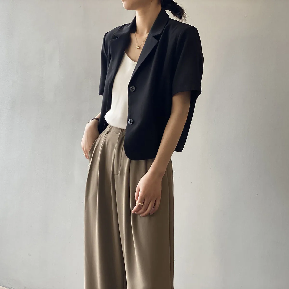 Wjczt Blazers Women S-4XL Solid Office Lady Chic Summer Fashion Single Breasted Casual Popular Crops Basic Ulzzang Notched Outwear New